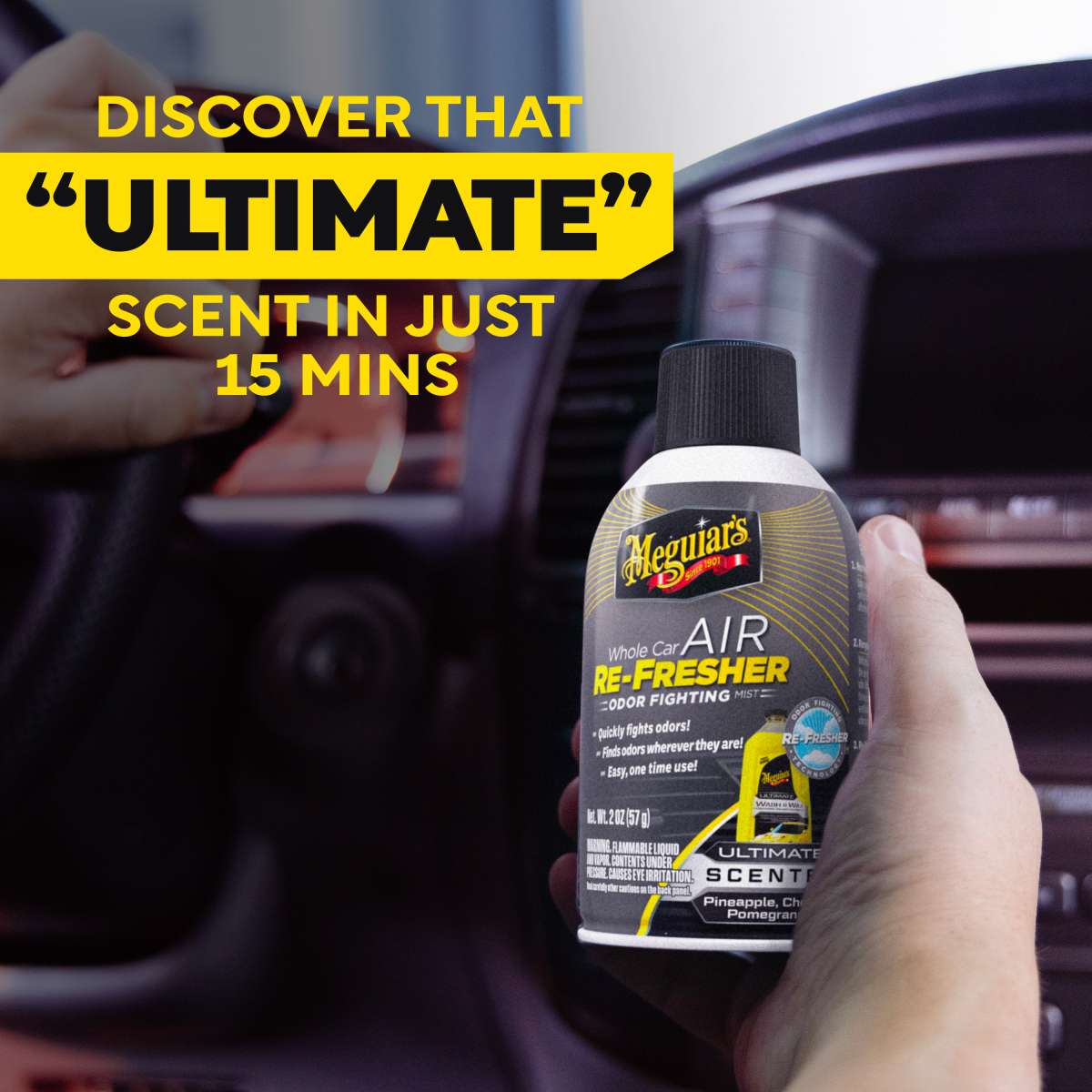  Meguiar's Whole Car Air Re-Fresher Odor Eliminator - Ultimate Scentedl